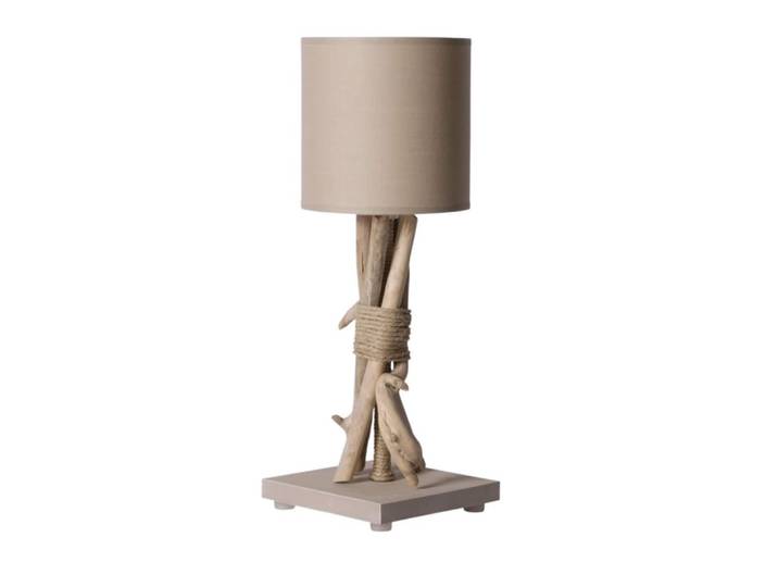 Lampe de chevet en bois taupe
