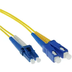 ACT 15 meter LSZH Singlemode 9/125 OS2 fiber patch cable duplex with LC and SC connectors (15 m), Netzwerkkabel