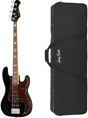 Harley Benton MV-4PJ Black w/Case Schwarz