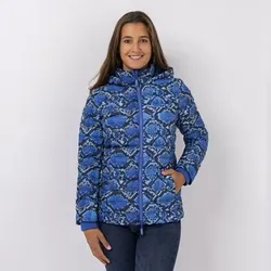 DINE 'N' DANCE Steppjacke 2-Wege-Reißverschluss Allover-Druck figurumspielend