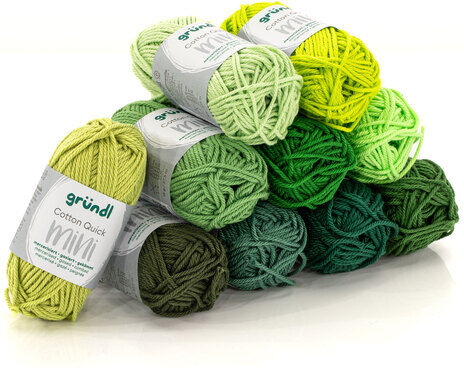 gründl Wolle Cotton Quick Mini "Shades of Green"