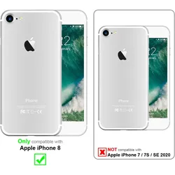 Cadorabo Outdoor Hülle 360 Grad Schutz (Apple iPhone 8), Smartphone Hülle, Schwarz