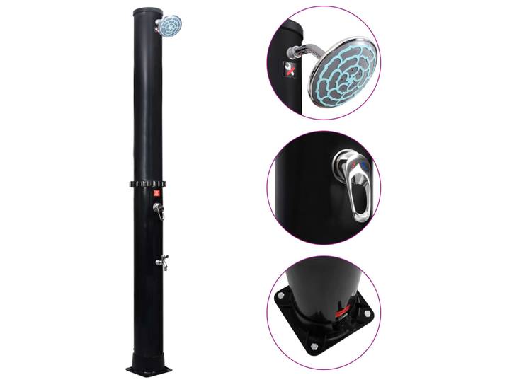 Vidaxl - Douche Solaire D'Extérieur Avec Pomme De Douche Et Robinet 40 L