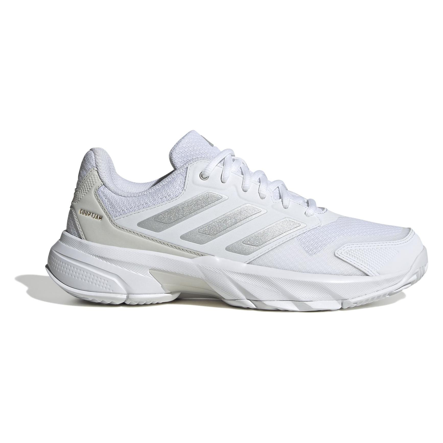 Adidas Courtjam Control 3 Ac White/Silver Grey Woman (38) (ID2457)