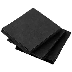 MONOUSO - Cocktail-Servietten aus Papier 20x20cm 2-lagige Schwarz (100 Stück)