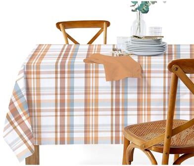 IH Casa Decor "Cotton Table Cloth 60"" X 90"" Plaid"