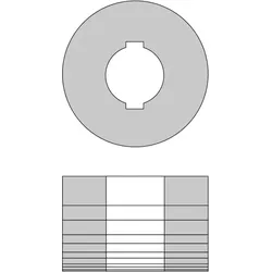 JSO Ringsatz bis 80mm B=30mm, mit Doppelkeilnut - 39548-0-30080-1