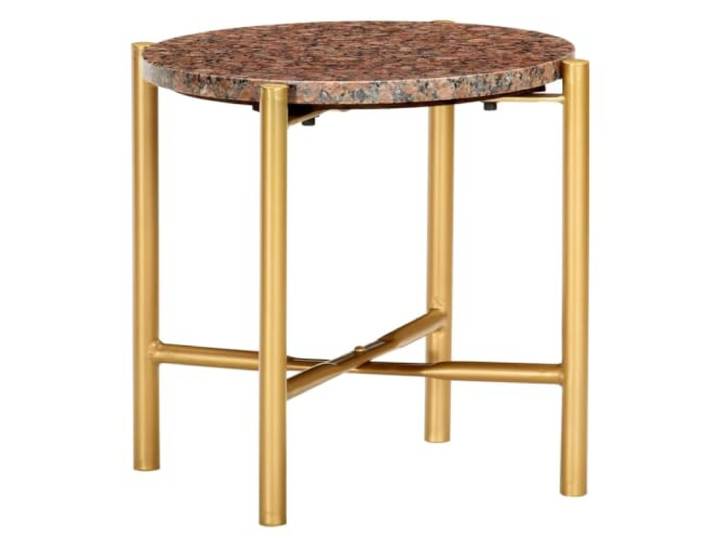 Home Tools-Couchtisch braun 40x40x40cm Echter Stein mit Marmorstruktur