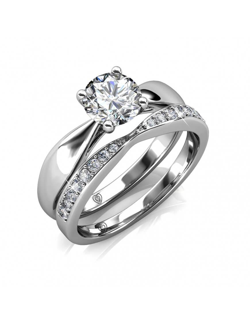 Prestige Ring - Silber und Kristall