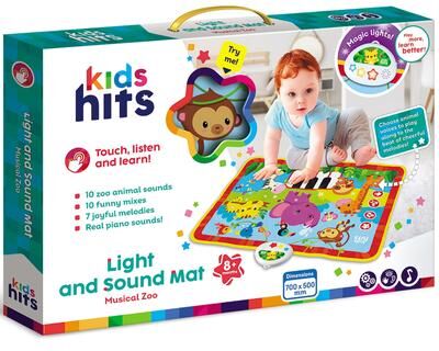 Kids Hits: Light & Sound Mat - Musical Zoo, Activity Floor Pad, Sensory Play Toy