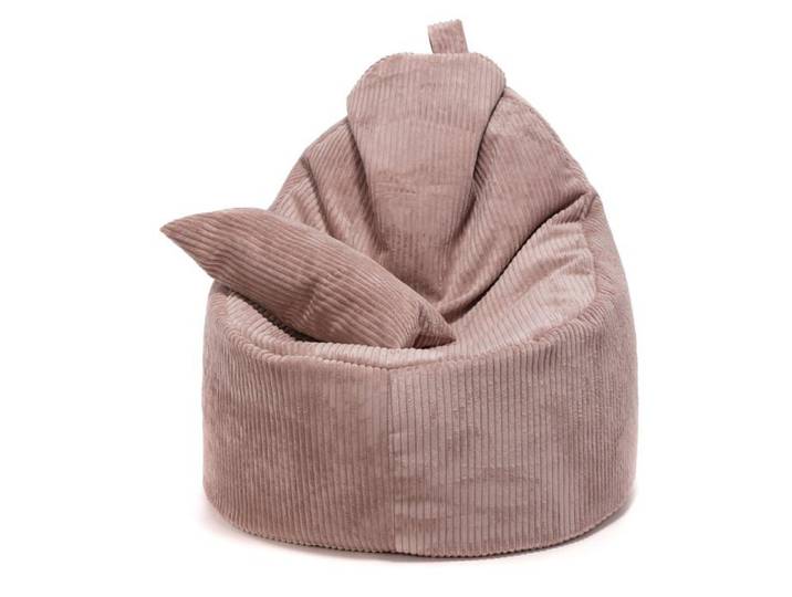 Pouf Fauteuil Sac Yoko en Velours avec Coussin Inclus Assise Ergonomique 70x70x75cm Sz61 – Ecopuf