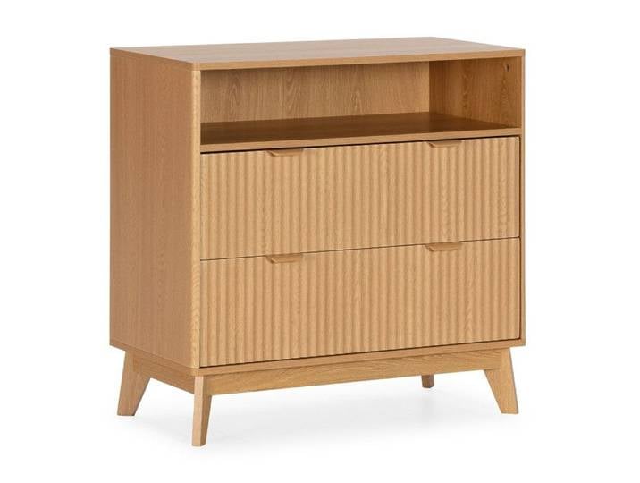 Commode Oporto 2 tiroirs effet Chêne