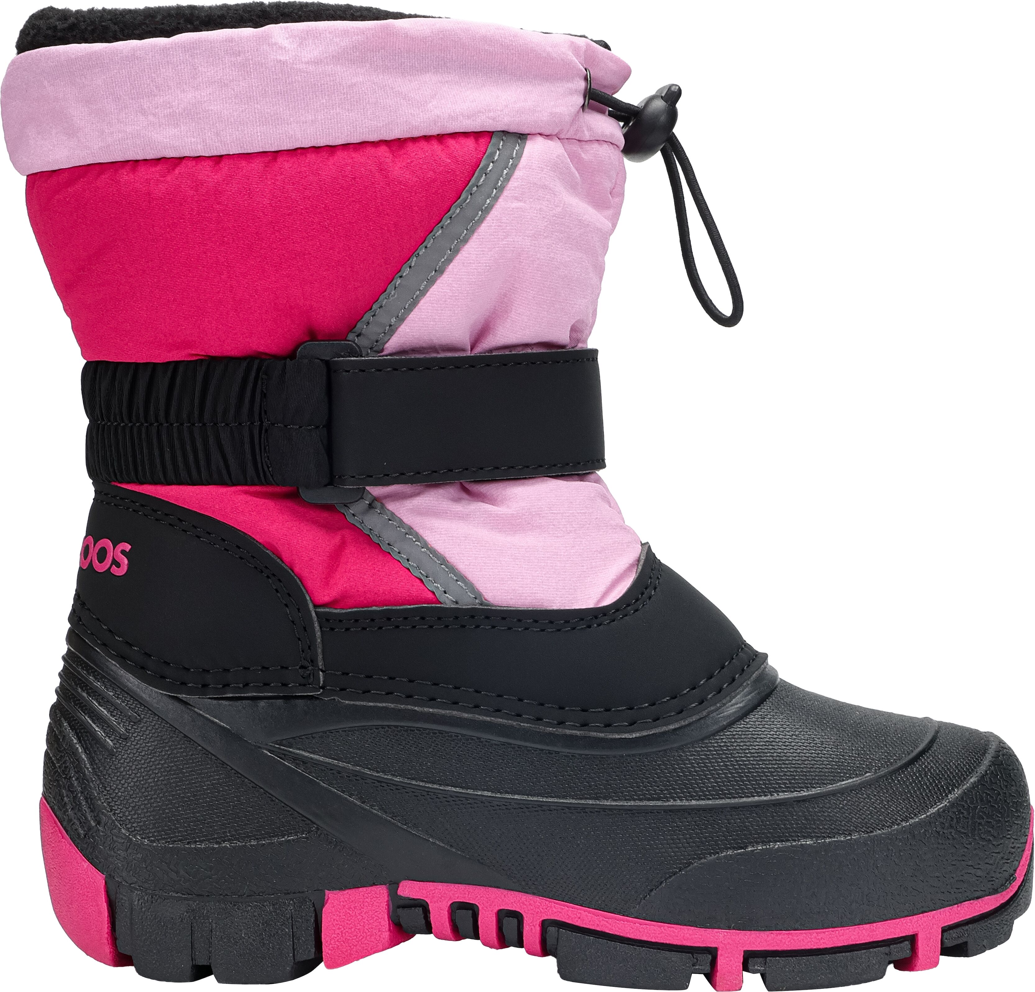 Winterboots KANGAROOS "KANGA-BEAN V", Jungen, Gr. 35, reflektierend wasserabweisend wärmend, pink (daisy pink, rose), Synthetik, Textil, Schuhe Winterboots, Snowboots, Winterboots, Winterschuhe, herausnehmbarer Innenschuh daisy pink, rose 35, reflektieren