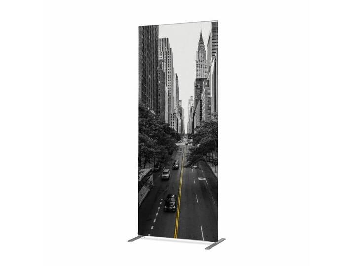 Showdown Displays Paravent 100-200 New York Manhattan - Aluminiumrahmen - Schwarz (1 St)