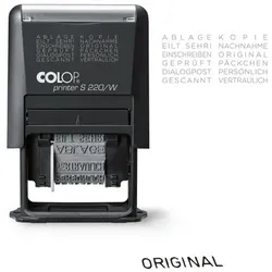 Colop Selbstfärbender Phrasenstempel »Printer S 220/W« schwarz, 2.5 cm
