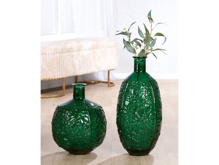 Vase Dschungel rond Ø 33cm Vert/Vert