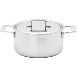 Demeyere Industry 5 Kochtopf mit Deckel D20cm 3lt, Pfanne + Kochtopf, Silber