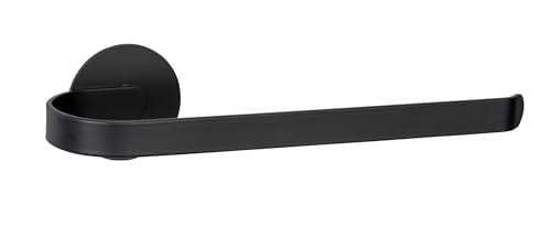 WENKO Turbo-Loc handdoekhouder Mod. Bivio zwart, aluminium wandhouder zonder boren, B/D/H: 26,5 x 7,5 x 1 cm