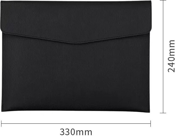 INF Schwarze Dokumententasche aus PU-Leder mit Magnetverschluss