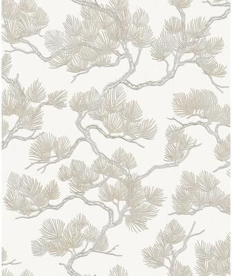 Veer Decor Embroidered Pine Tree Wallpaper