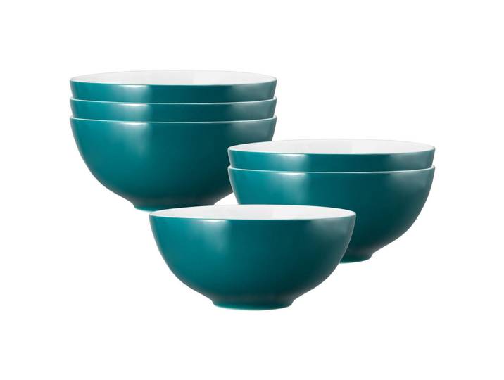 Seltmann Weiden Schüsseln Life Fashion Tendy Petrol ø 21 cm 6er Set, Keramik, Rund, Geschirr, Schalen & Schüsseln, Sonstige Schüsseln