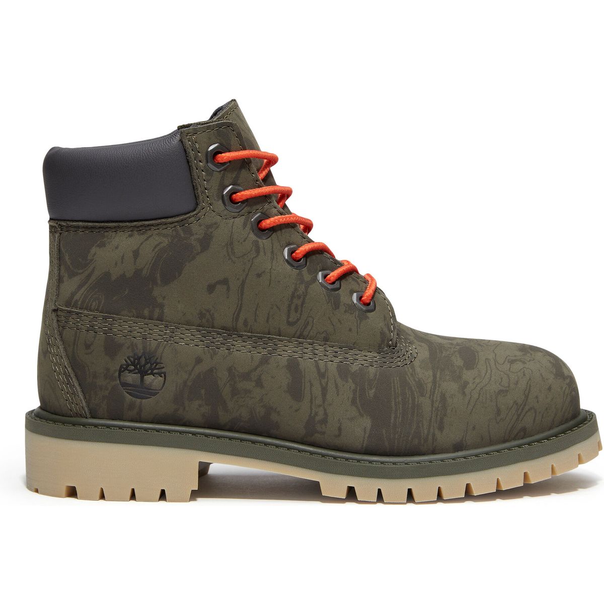 Timberland Kids 6 Inch Lace UP Waterproof Boot dkgrnnbk w camo 6 TB0A5RKGAKA1-6