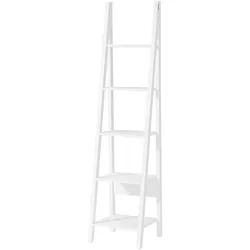 SoBuy Bücherregal mit 5 Fächern Weiß 44x39x180cm Modern