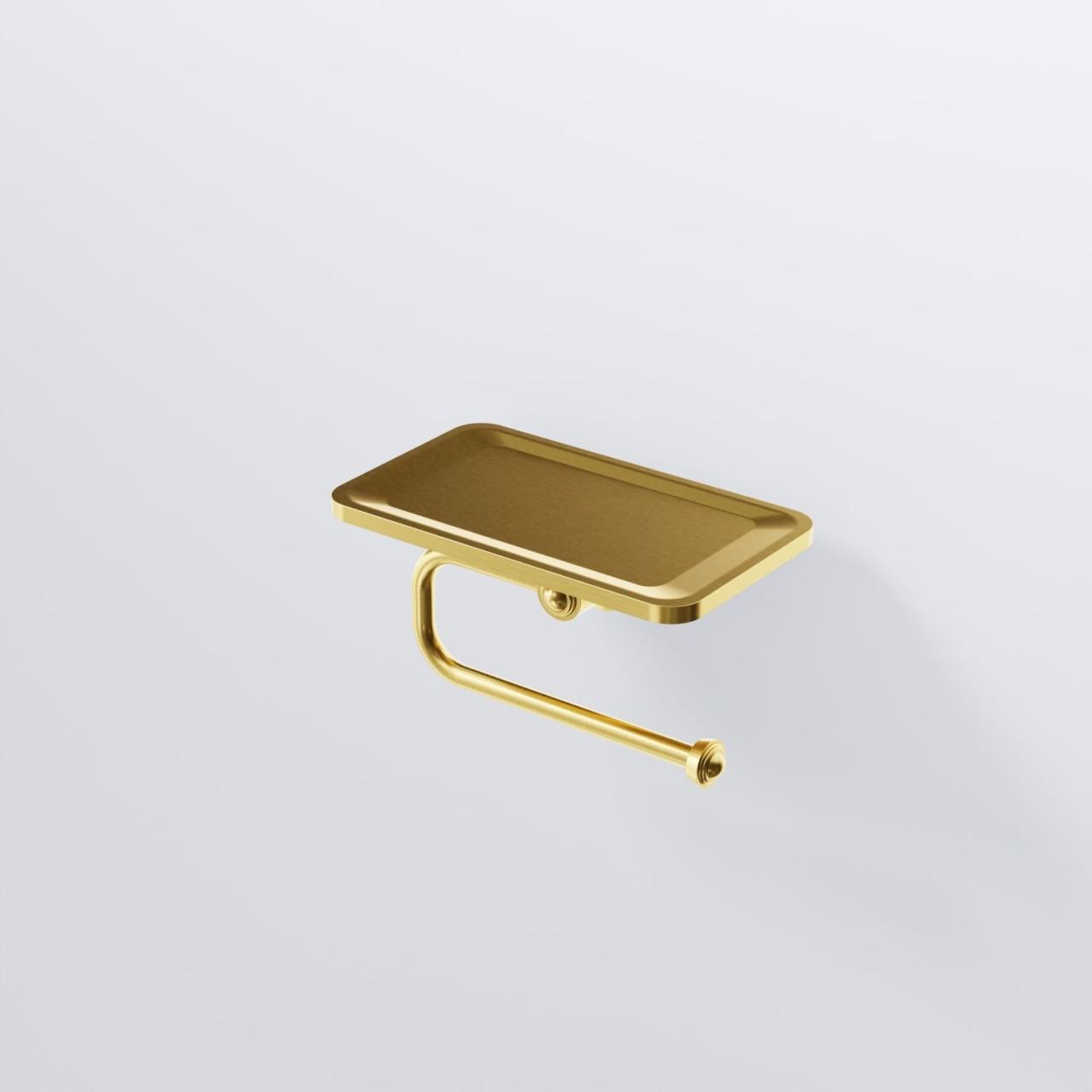 Steinberg Serie 550 Papierhalter, ohne Deckel mit Ablage, brushed gold 5502820BG