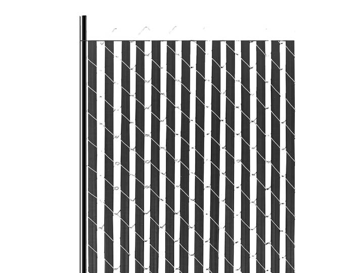 Lamelles pare-vue VEVOR\, 1740 mm à double paroi verticale avec fond verrouillable\, PEHD\, parfait pour le jardin\, la ferme\, le terrain de sport (noir)
