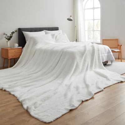 "Longer than Long - Coma Inducer® Plush Blanket (100"" x 180"") - Holy White"