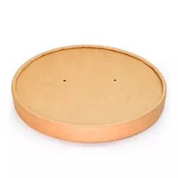 RyanPack Kraft Pappe Deckel für Salaschalen 1300 ml Braun – 25 Stück – Take-Away Deckel für Gastronomie & To-Go