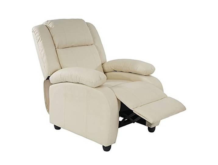 Mendler Fernsehsessel Relaxsessel Lincoln, Kunstleder - Creme