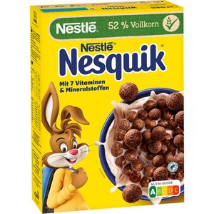 Nesquik Cornflakes Schoko-Cerealien, 330 g, laktosefrei & vegan, aus Getreide mit 52% Vollkornanteil