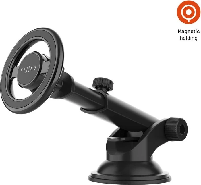 FESTES MagMount XL mit Saugnapf auf Glas oder Armaturenbrett mit MagSafe-Halterung schwarz