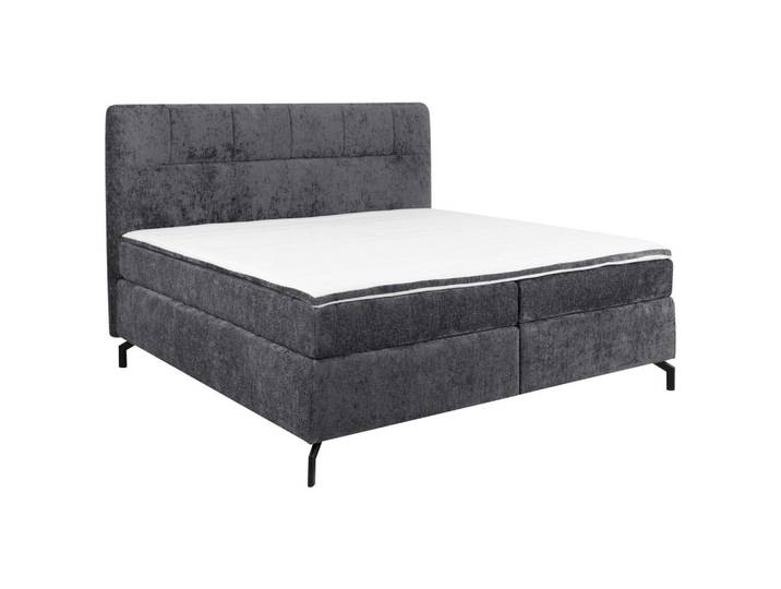 Esposa Boxspringbett, Anthrazit, Metall, H2, Höhe ca. 17 cm, 160x200 cm, Stoffauswahl, Topper durchgehend, Matratze in verschiedenen Härtegraden erhältlich, Schlafzimmer, Betten, Doppelbetten