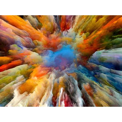 Fototapete PAPERMOON "Abstrakt Farben", bunt, B:5m L:2,8m, Vlies, Tapeten