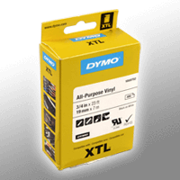 Dymo Label Band XTL 1868752 Vinyl schwarz auf weiß 19mm x 7,5m
