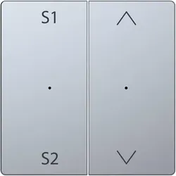 Merten Wippe für Taster-Modul 2fach (Szene 1/2, Pfeile Auf/Ab), System Design Edelstahl (lackiert)