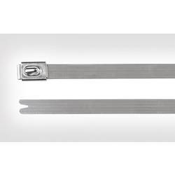 HellermannTyton 111-93088 MBT8SS-SS304-ML Kabelbinder 201 mm 4.60 mm Silber mit Kugelverschluss, UV-stabilisiert 1 St.