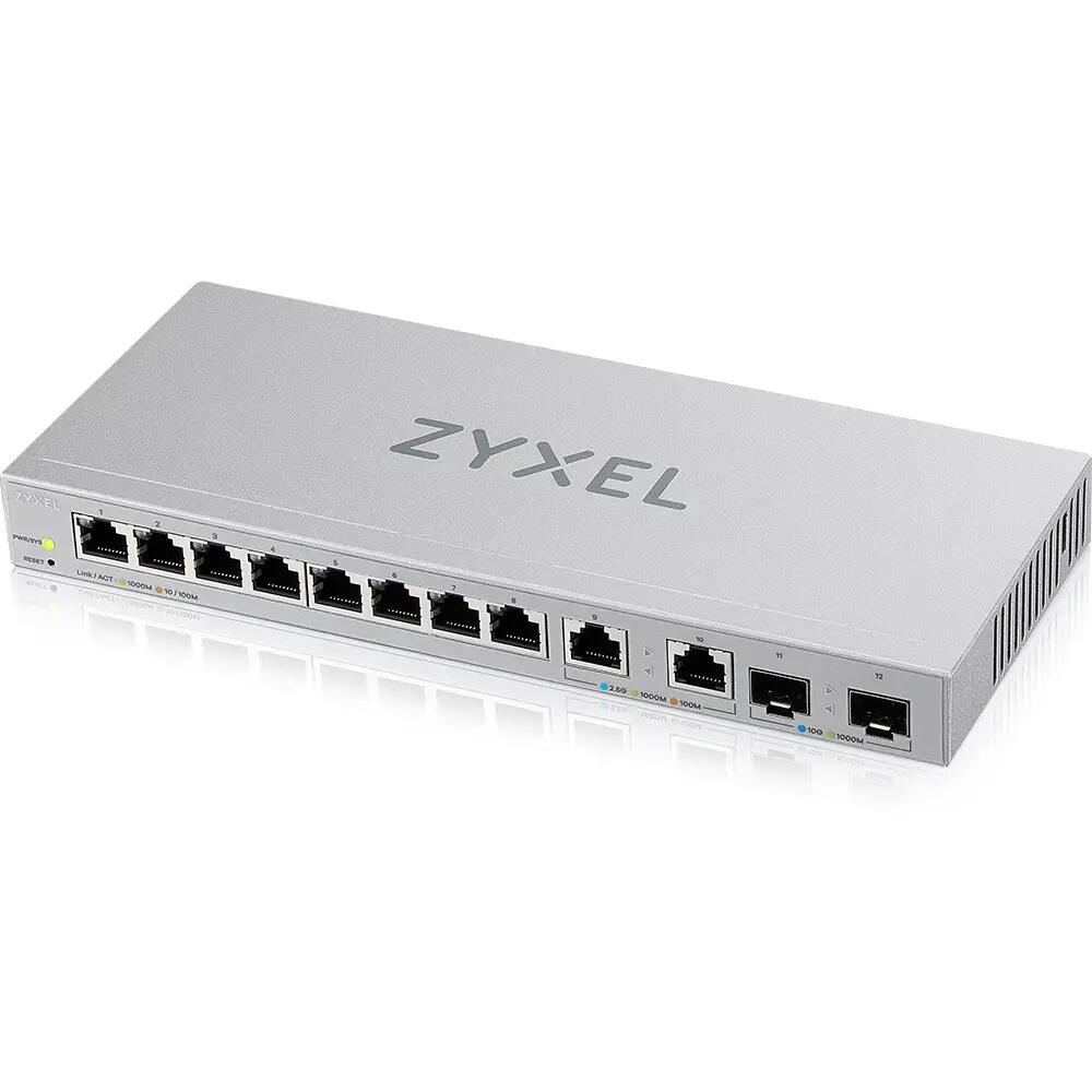 Zyxel Switch 12-Port Giga-/MultiGig 8x 1G + 2x 2.5G + 2x 10G SFP+ XGS1210-12-ZZ0102F
