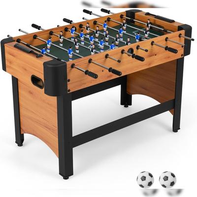 COSTWAY Tischkicker, mit 22 Spielern & 2 Bällen, komplettes Set aus Holz, für Kinder & Erwachsene, 119x108x79cm