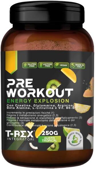 Rex Integratore Pre Workout Tropical Polvere 250g