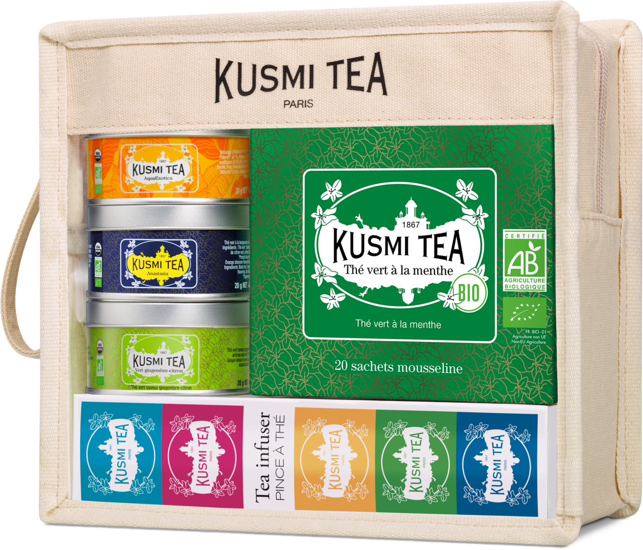 Travel set bio - Tee lose und in Beuteln - Kusmi Tea