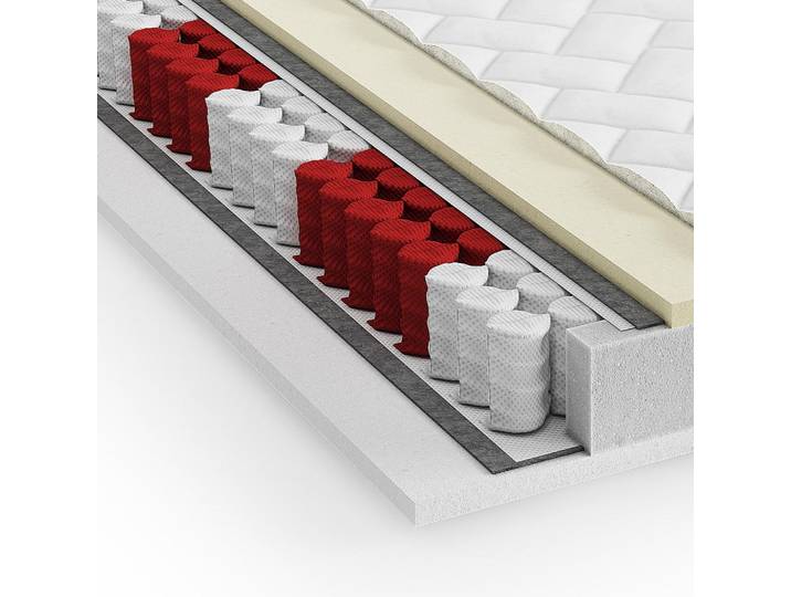 Xora Taschenfederkernmatratze, Weiß, H2 + H3, 90x200 cm, Bezug abnehmbar/waschbar, atmungsaktiv, alternative Größen erhältlich, Wendematratze, Schlafzimmer, Matratzen Shop, Matratzen, Taschenfederkernmatratzen