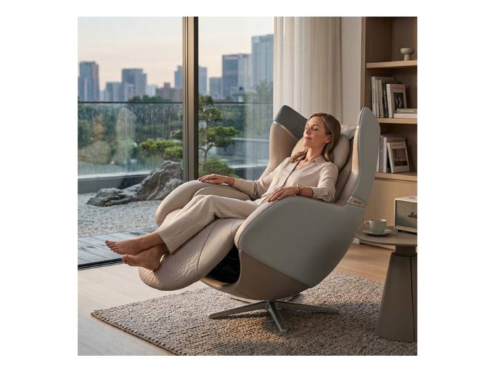 WELCON Relaxsessel Massagesessel und Relaxsessel RelaxxOne in schwarz oder beige, Massagesessel und Relaxsessel gleichzeitig