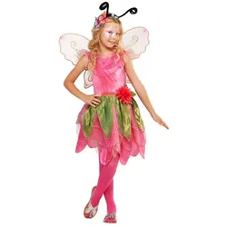 Kinder-Kostüm "Papillon", pink-grün