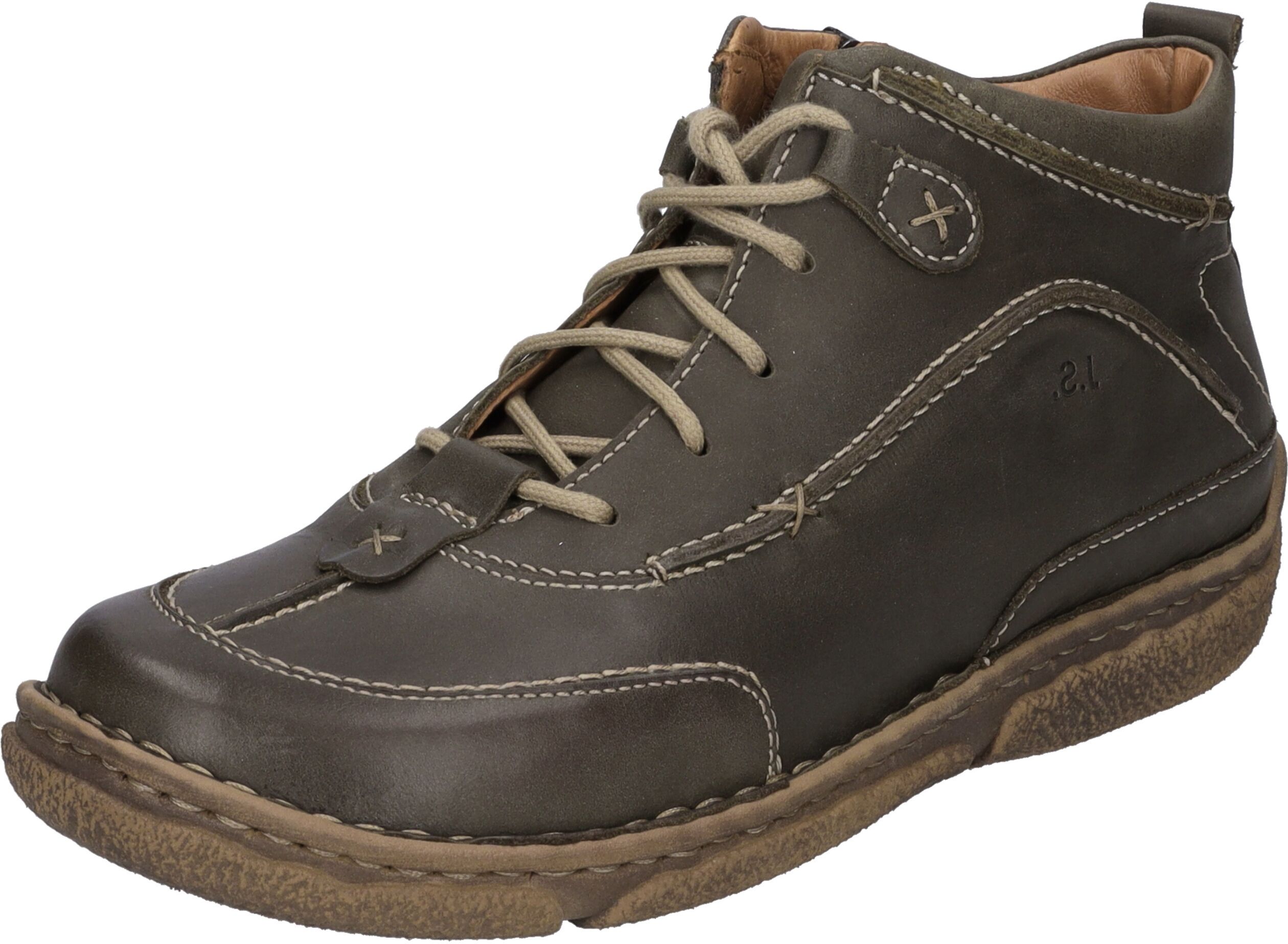 Stiefelette JOSEF SEIBEL "Neele 52, moos", Damen, Gr. 37, grün (moos), Obermaterial: 100% Rindsleder Leather cow., Schuhe Stiefelette