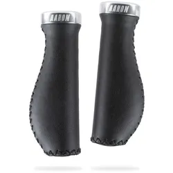 AARON Vintage ergonomischer Kunstleder Fahrradgriffe - Silber