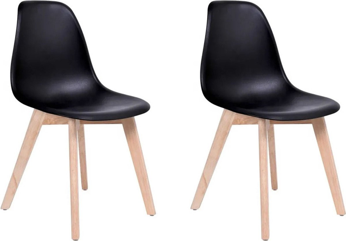 Viking Choice Eetkamerstoelen Set van 2 - Zwart