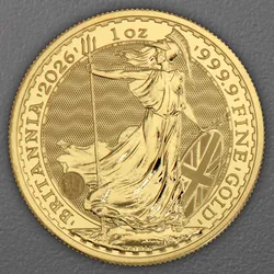 Goldmünze 1oz "Britannia" aktueller Jahrgang (Großbritannien)